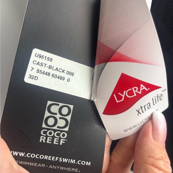 Coco Reef Womens Classic Solid Aura Crop Underwire Bikini Top NWT!Size 32D - Picture 12 of 13